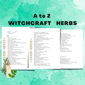 249 herbs for witchcraft, spell book, wiccan magic, grimoire pages, Ritual, Baby witch PDF, occult