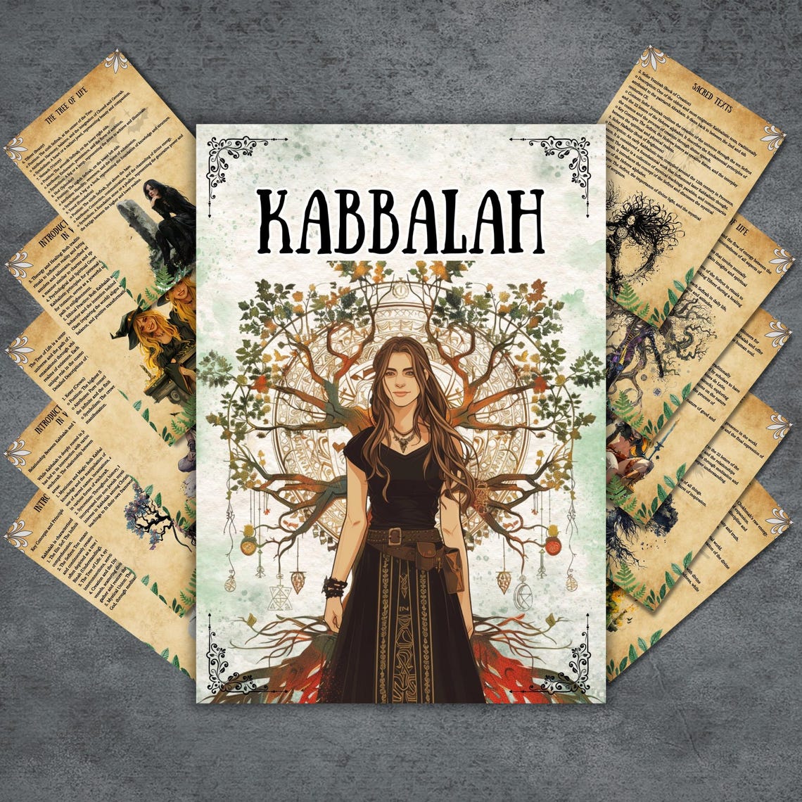 Secret Kabbalah Grimoire Pages, Wicca Book of Shadows, Qabalah, Tree of ...
