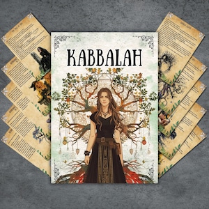 Pagine segrete del grimorio della Kabbalah, libro delle ombre della Wicca, qabalah, rituali dell'albero della vita, pagani, occulti, stregoneria stampabili, pagine BOS