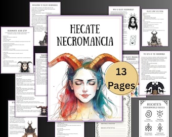 Necromanzia segreta di Ecate, pagine del grimorio, dea della strega oscura, Ecate, stampabile stregonesco, rituale, sigilli, ctonio, pagano, negromanzia