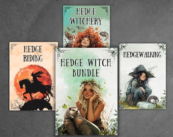 Hedge Witch Bundle pages, grimoire, book of shadows, Hedge witchery rituals, herbalism, pagan, witchcraft guide, Magical BOS