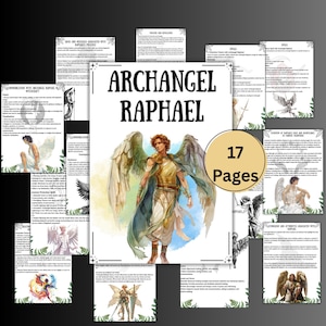 Secret archangel Raphael grimoire pages, wicca book of shadows, Raphael rituals, pagan, printable, witchy, beginner, BOS pages