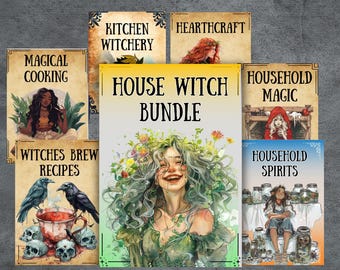 House magic grimoire pages bundle, hearthcraft, Book of shadows, Wicca, kitchen witchcraft rituals, pagan, household witchy, BOS pages