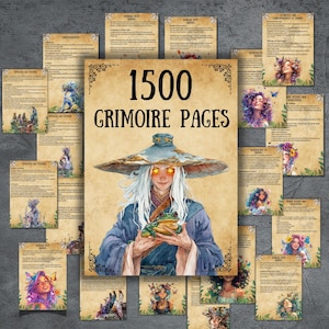 1500 Best grimoire pages bundle, witchy Book of shadows, Wicca, Magic, rituals, beginner grimoire, witchcraft journal, pagan, witch, BOS