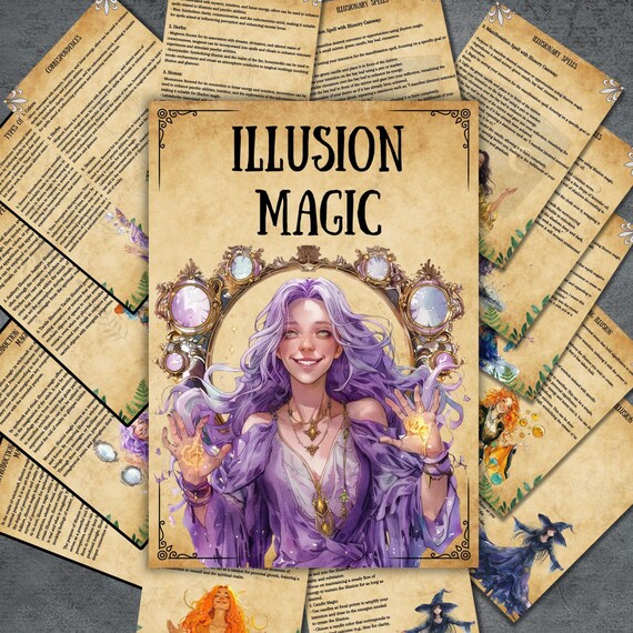 Illusion Magic Grimoire Pages, Printable Book of Shadows, Witch, Wiccan,  Detailed Witchcraft, Basics, Beginner Witchy, BOS Pages - Etsy