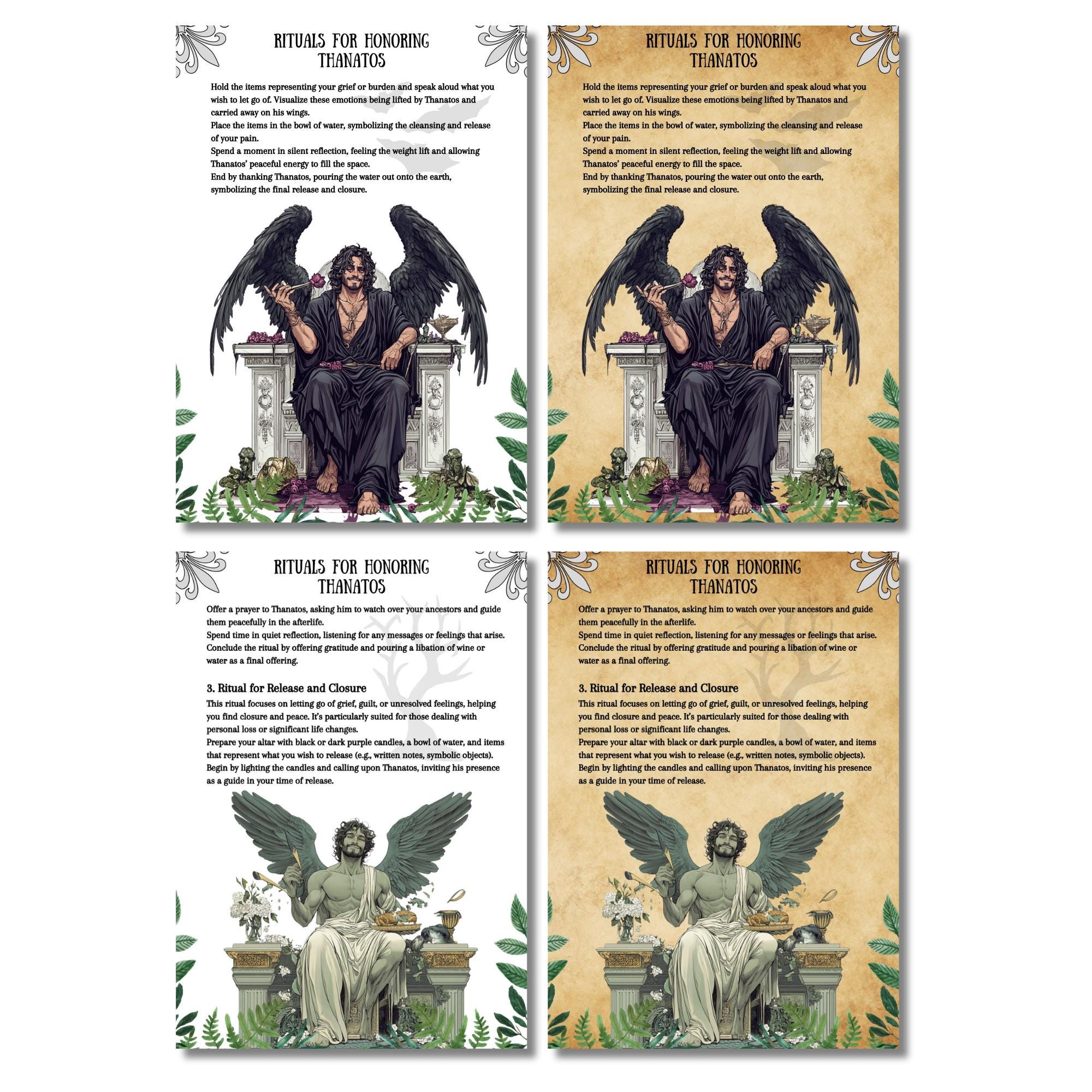 Greek God Thanatos Altar, Invocation, Prayers, Altar Guide, Grimoire ...