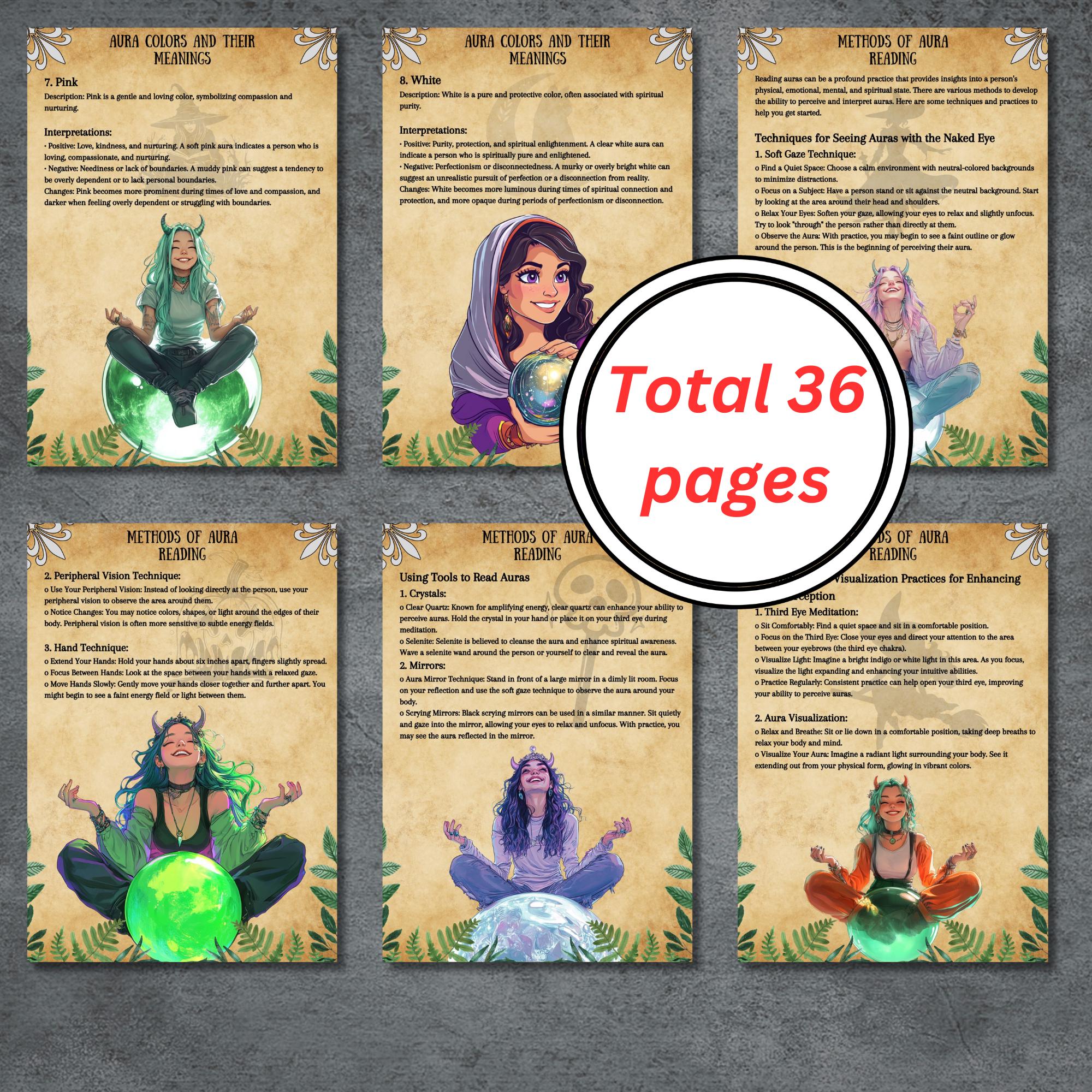 Secret Aura Reading Grimoire Pages, Basics of Aura, Book of Shadows ...