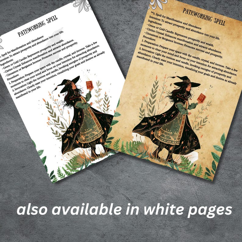 Pathworking Symbols Pathworking Grimoire Pages for Book of Shadows, Wicca Witchcraft ...