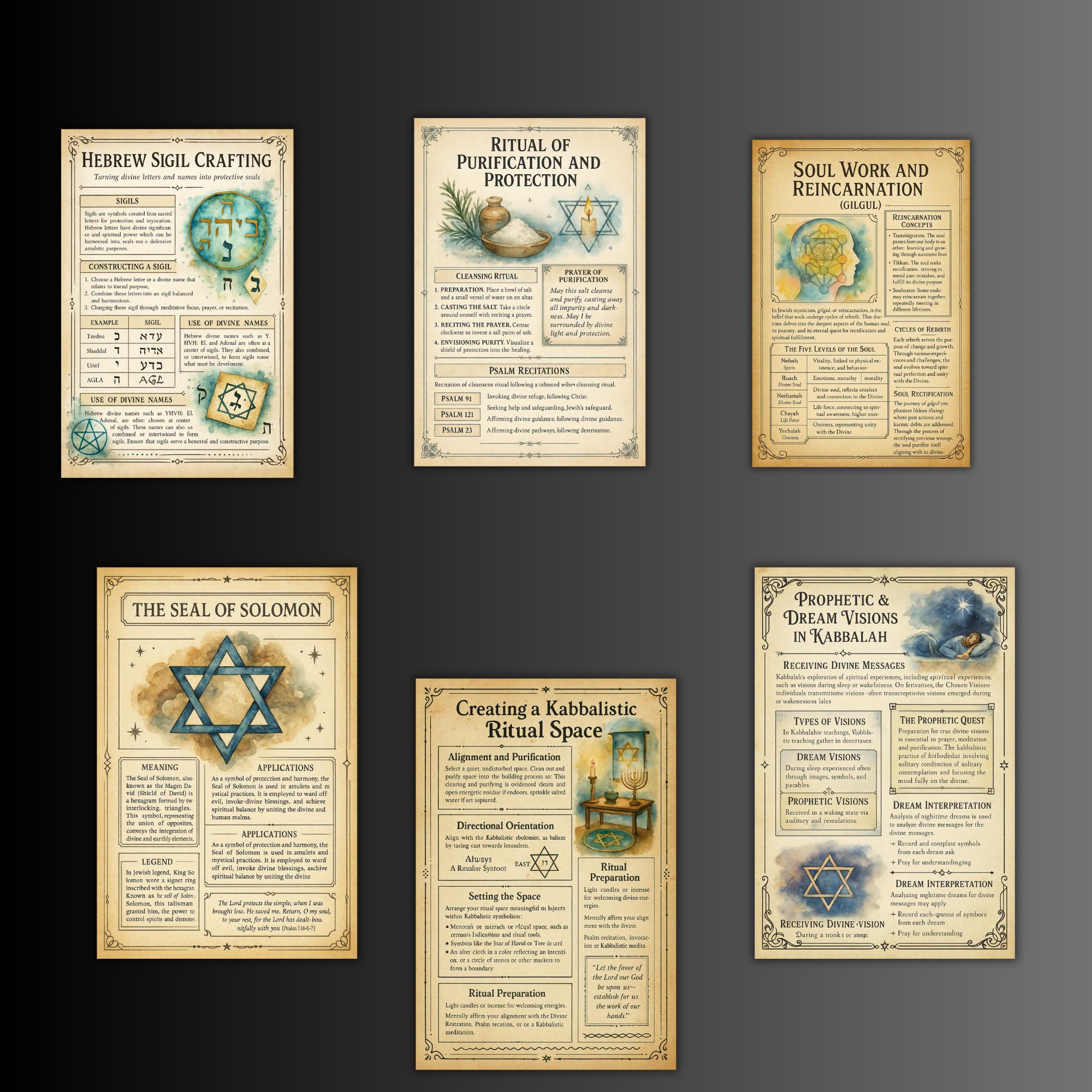 Jewish Magic Spells Judaism Magic Grimoire Pages, Kabbalah Book, Occult, Jewish Grimoire ...