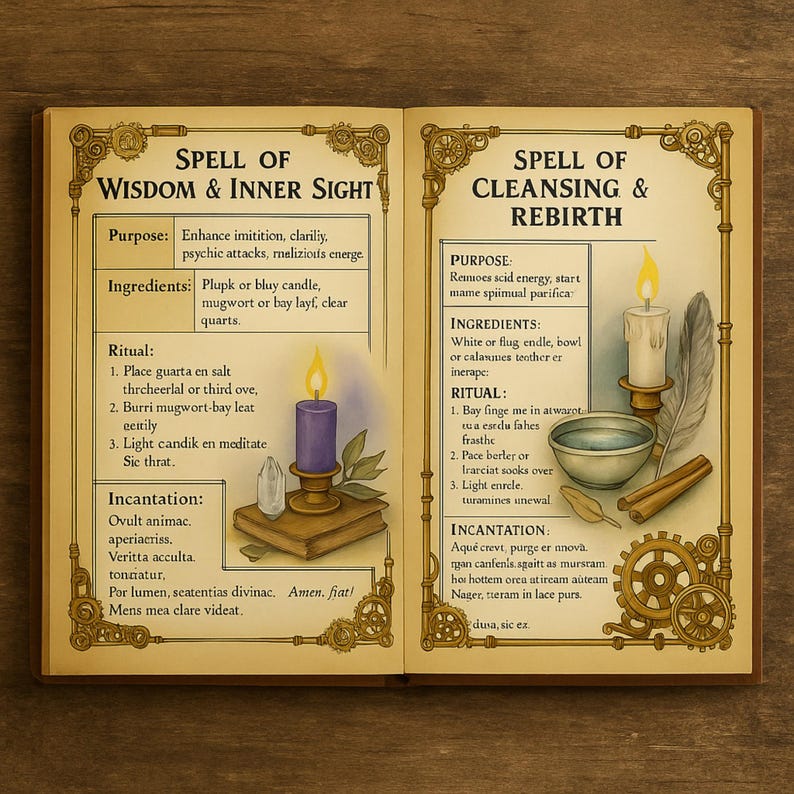 Rebirth Spell Vulgate Spells Book, Digital Grimoire Pages, Witchcraft Rituals, Wicca ...