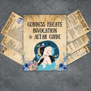 Göttin Hekate Altar, Gebet, Invokation, Grimoireseiten, Buch der Schatten, Hekate Magische Rituale, Hexerei Hekate Gesänge, Dreifache Göttin
