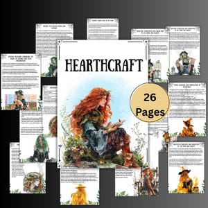 Hearthcraft Grimoire pages, wiccan witchcraft Book of shadows, Witchy printable, rituals, pagan, rituals, beginner, BOS pages
