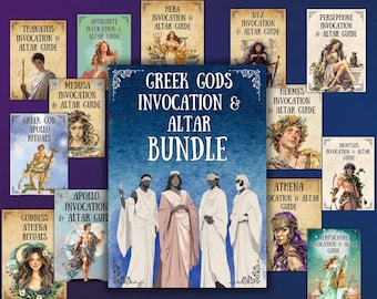 Greek Gods Altar, Prayer, Invocation, altar guide, Grimoire pages, Greek Deity Rituals, Book of shadows, Statue, Goddesses, Beginner Witch