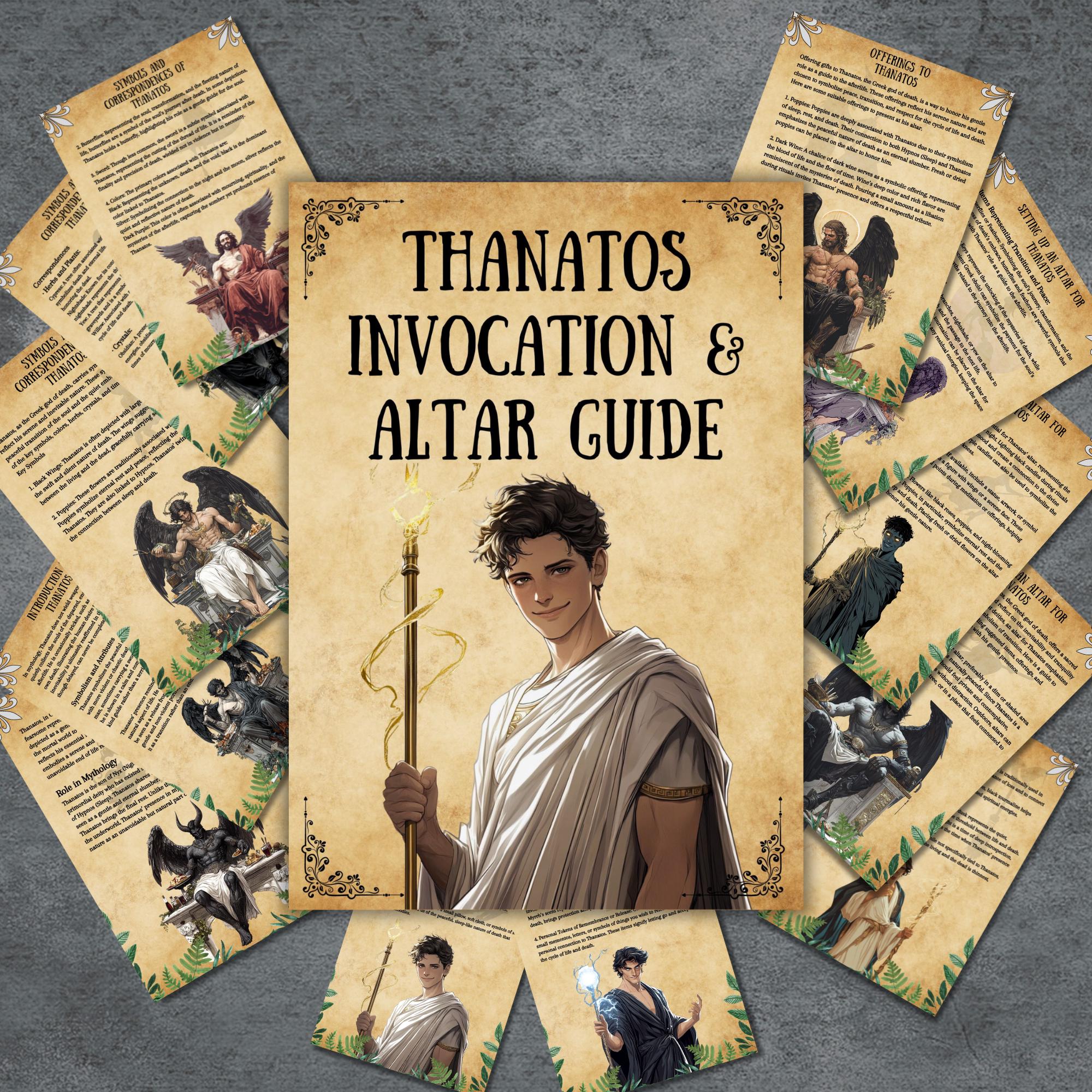 Greek God Thanatos Altar, Invocation, Prayers, Altar Guide, Grimoire ...