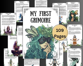Secret first Grimoire pages, Beginenr magic Journal, Book of shadows, Digital Grimoire, witchcraft basics, Spells sheets, witch, BOS