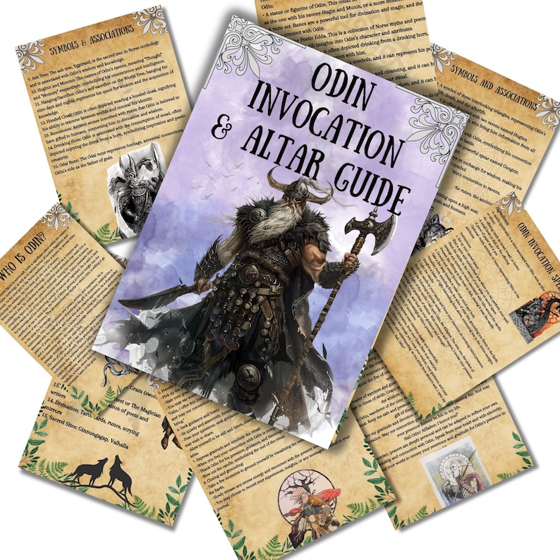 Odin Altar Guide: Norse God Invocation, Book of Shadows (digital ...