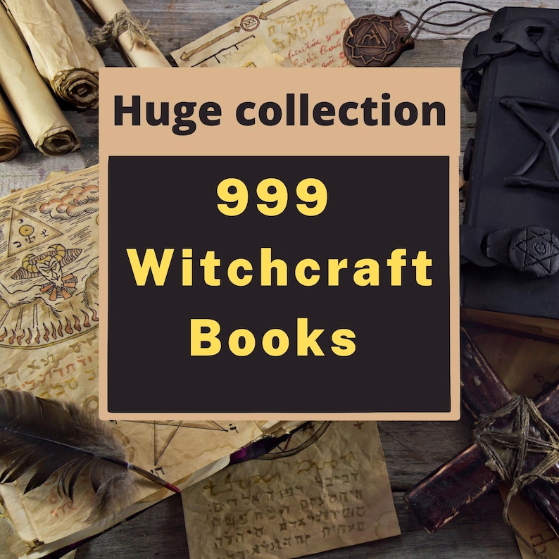 997 Witchcraft books Bundle, Spellbook kit, Digital Grimoire, Beginner Magic Books, witchy printable, BOS, witches journal image 1