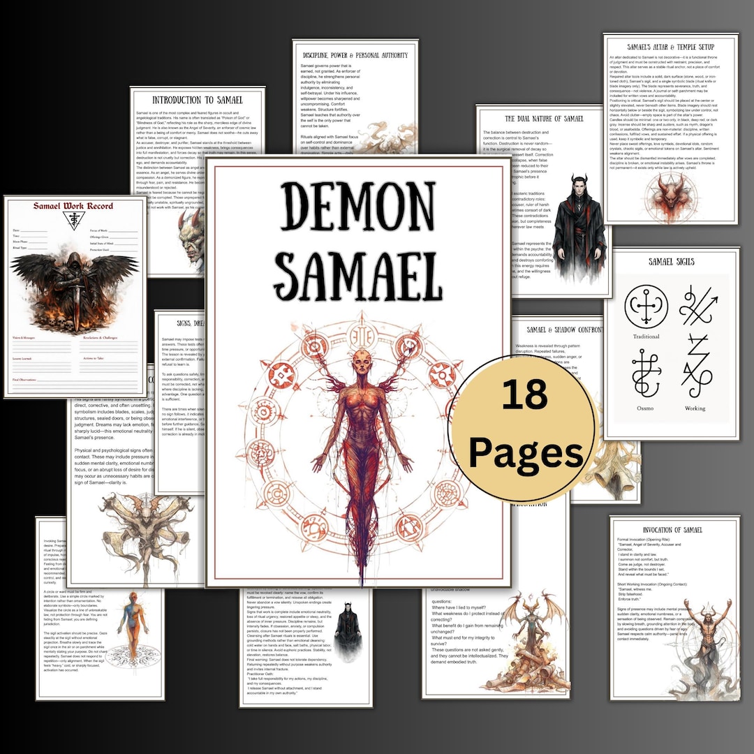 Secret Demon Samael Pages, Demon Summoning, Samael Grimoire, Invocation ...