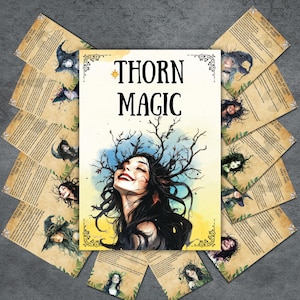 Secret Thorn magic grimoire, Wiccan witchcraft, Book of shadows, Witchy rituals, Witch Book, Grimoire, Pagan, WItchy BOS pages