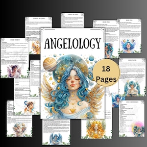 Páginas del libro de las sombras de angelología, ángeles, wicca, libro imprimible de las sombras, arcángel, rituales, altar, invocación, brujería, páginas BOS