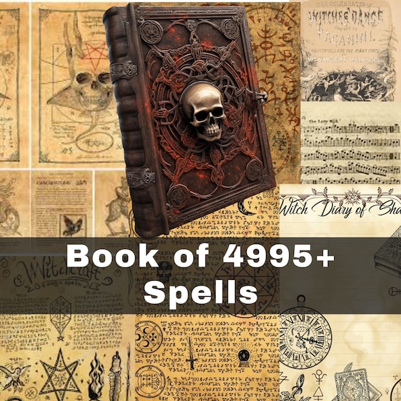 Secret 4995 Spell Book, Book of Shadows, Printable Grimoire, Wiccan, Witchcraft Spells, Magic pages, Occult, Witchy, BOS Spell