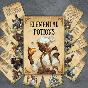 Elemental potions grimoire pages, Witchcraft Book of shadows, magic Potion recipes, Wicca, Pagan, Beginner witch printable
