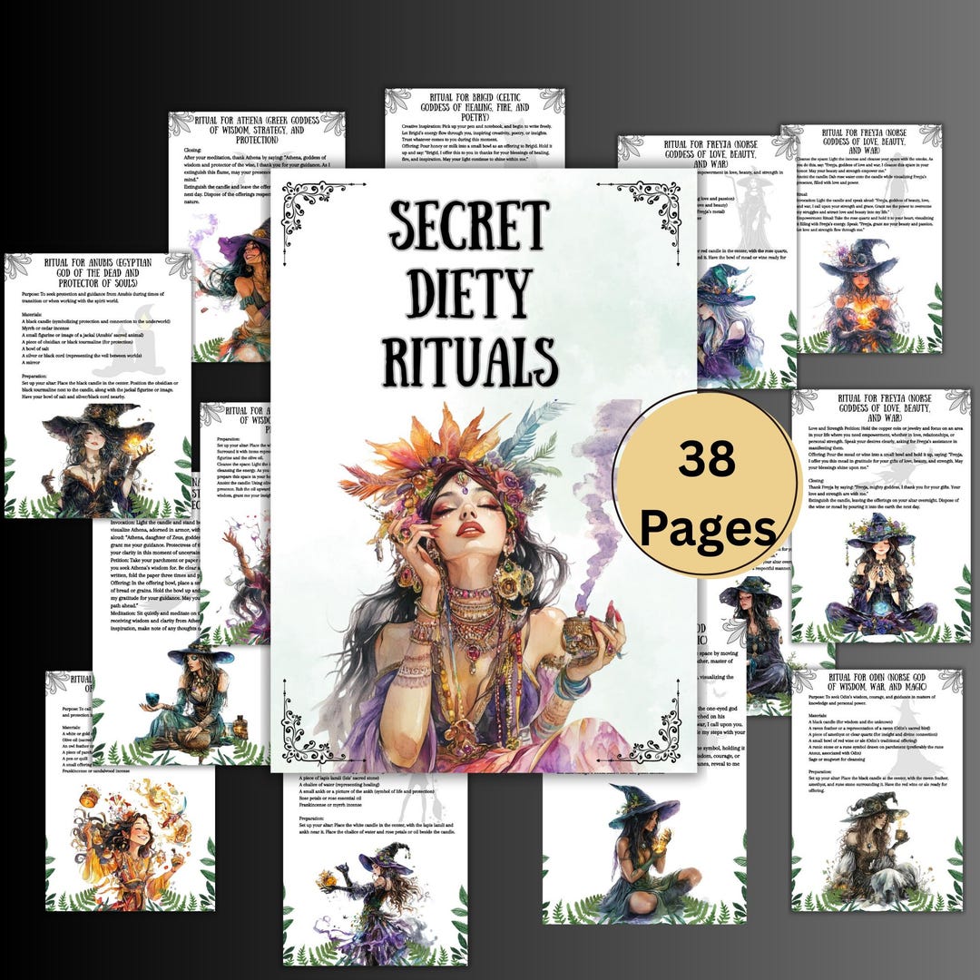 Real Deity Rituals Grimoire Pages, Witchcraft Altar Guide, Deity Work ...