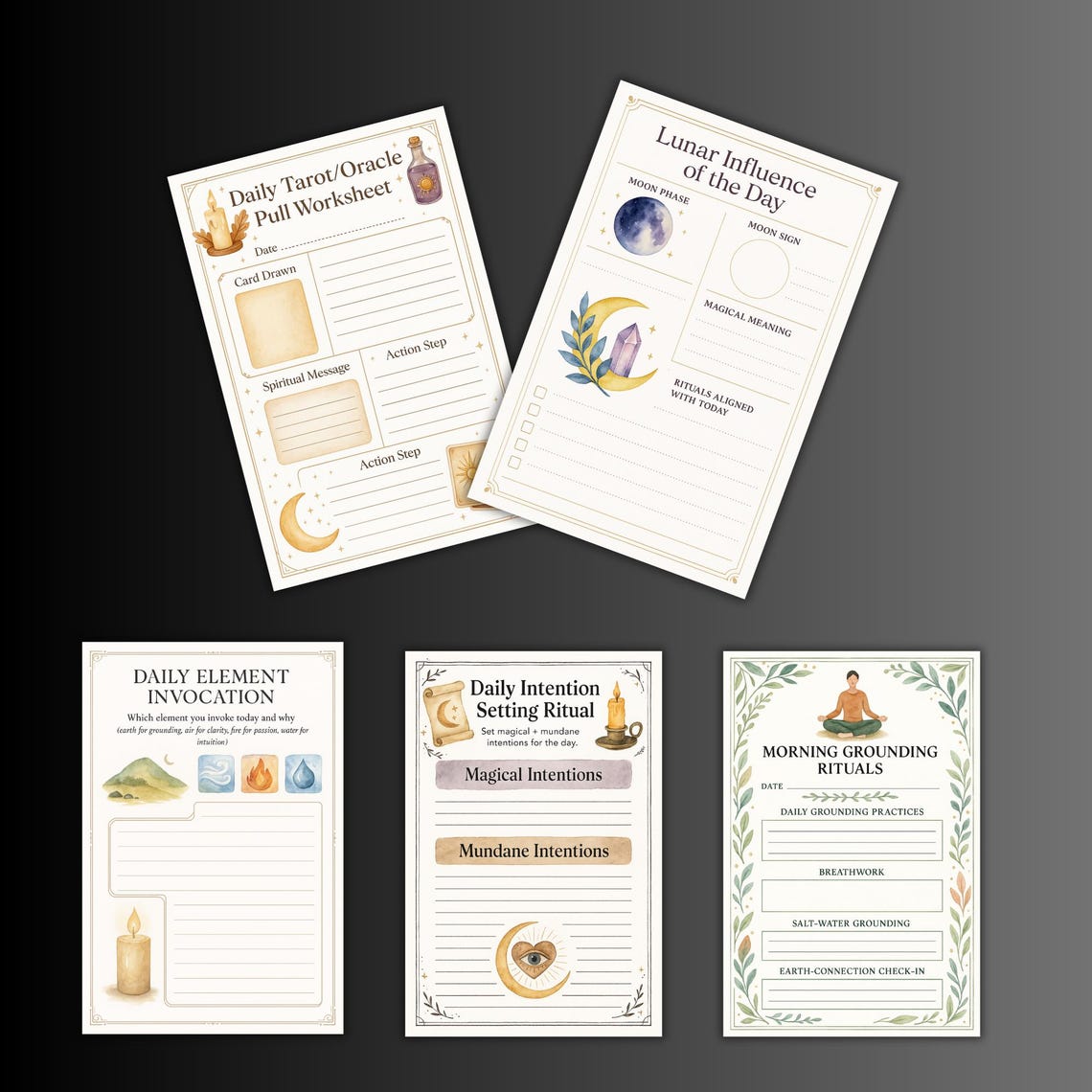 Daily Witch Rituals Journal, Witchcraft Planner, Witchy Logs, Ritual ...