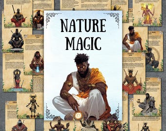 Grimorio di magia della natura, pagine BOS di stregoneria, libro delle ombre per principianti, rituali del druidismo, pagano, magia dei druidi, stampabile delle streghe