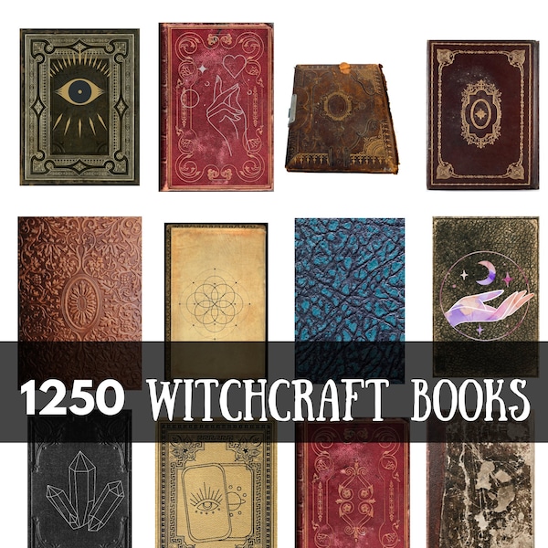 1253 livres de sorcellerie, imprimables, livre des ombres, grimoire numérique, wicca, païen, journal de sorcière, lot de livres magiques