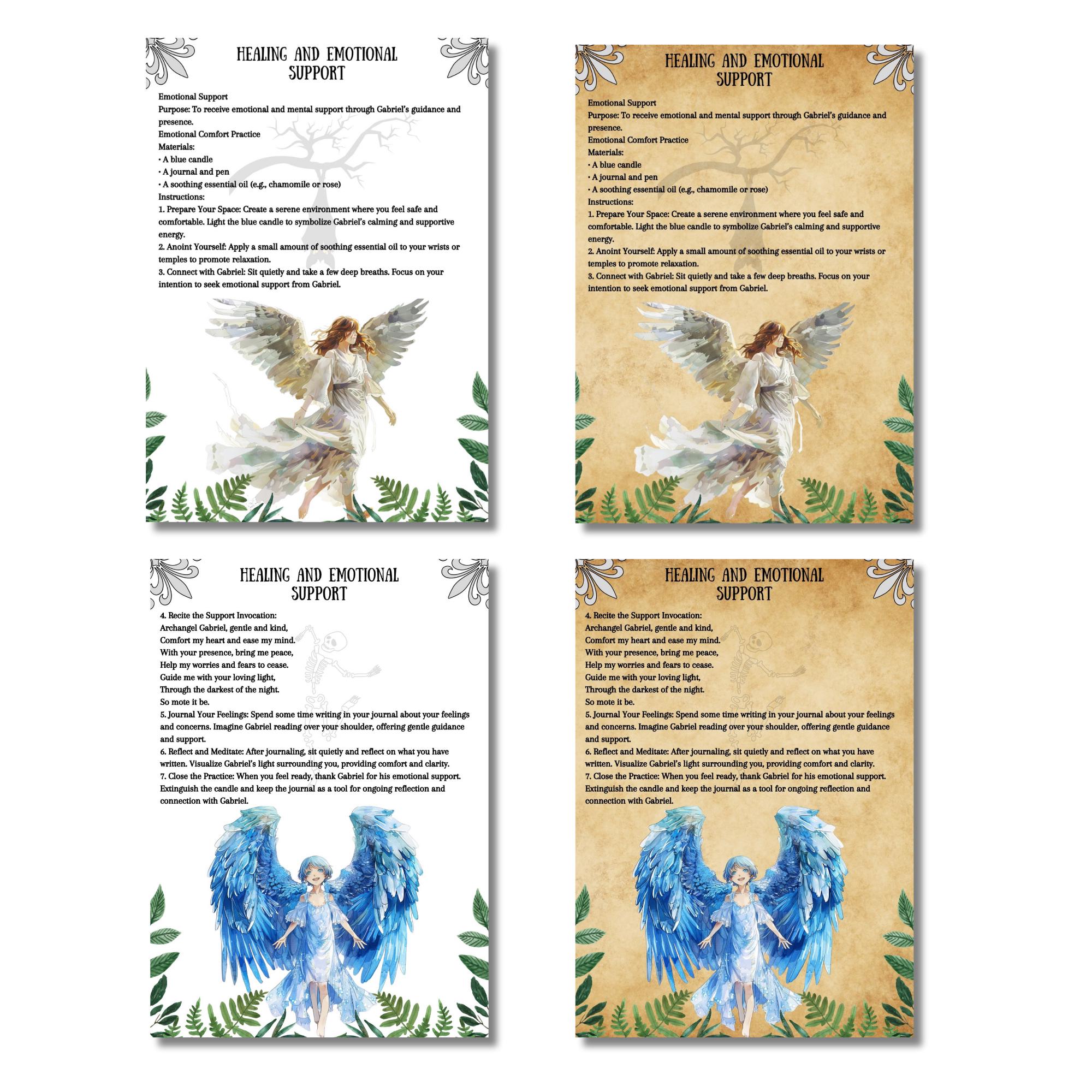 Archangel Gabriel Grimoire Pages, Witchcraft, Angel Book of Shadows ...