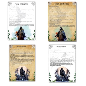 Secret Crows Grimoire Pages, Wiccan Book of Shadows, Crows Rituals