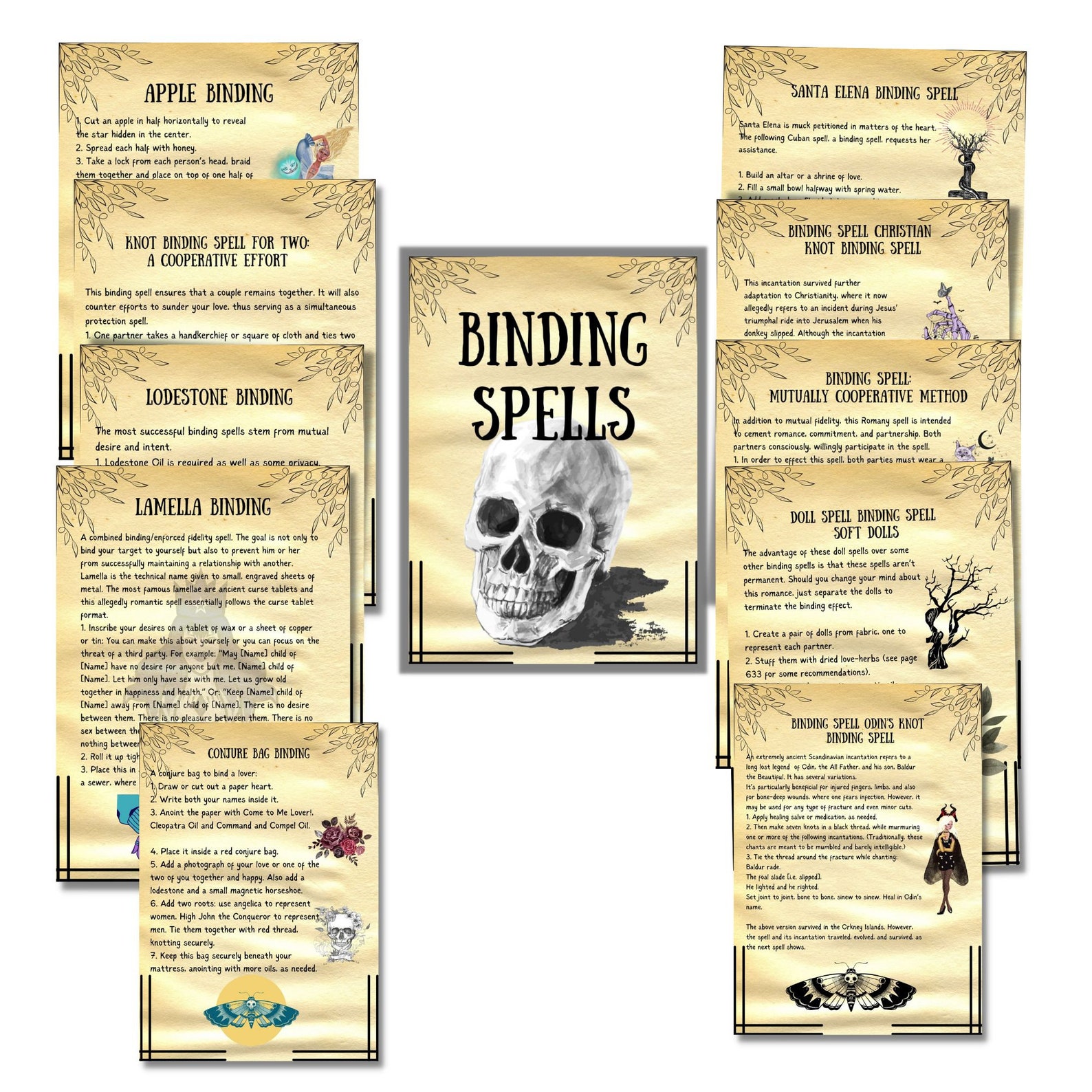 Binding Spells Bundle: Book of Shadows Pages (digital Download) - Etsy