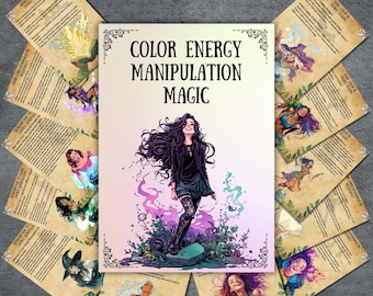 Color Magic Grimoire Pages Bundle, Witchcraft Printable, Color Correspondences, Wicca Book of Shadows, Energy Rituals, pagan, BOS Pages