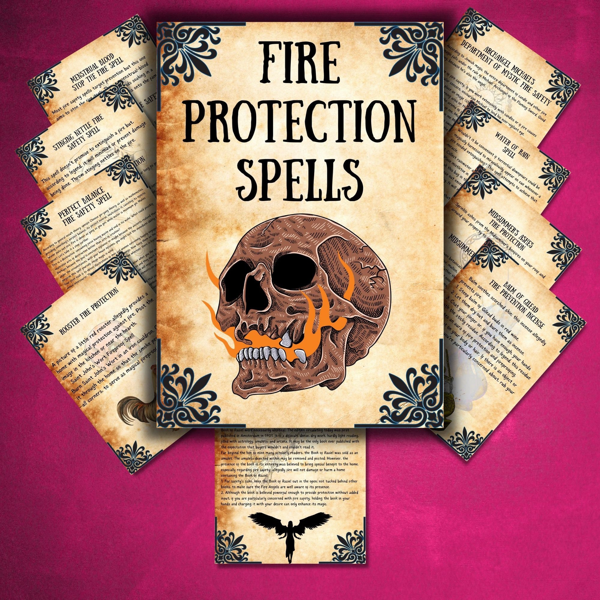 Best Fire Banishing Spells, Witchcraft Spell Book Pages, Fire Magic ...