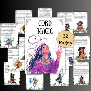 Cord magic bundle, Grimoire pages, wicca book of shadows, pagan, Cord Cutting rituals, Witchy, magick, Occult, Beginner, BOS pages