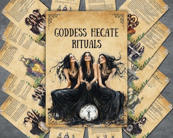 Secret Goddess Hecate rituals, Hecate grimoire pages, witchy book of shadows, pagan goddess, witchy, witchcraft, BOS