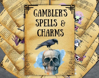 WITCH SPELLS KIT, witchcraft book of spell, wicca magic spells, occult, printable spells pages, grimoire, pagan, Beginner witch, Rituals