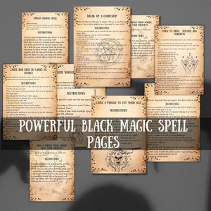 Greatest Black magic spells pages, witchcraft book, Book of shadows pages, Curses, Hexes, Grimoire pages, Dark Rituals