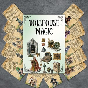 Dollhouse magic grimoire pages, witchcraft practical magic, Book of shadows, rituals, witchy journal, basics, wicca, Beginner, BOS