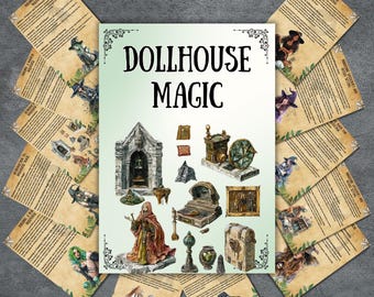 Dollhouse Magic Grimoire Pages: Witchcraft BOS (Digital Download)