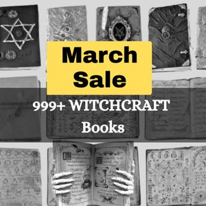 Pacote com 999 livros de bruxaria, coleção de livros de feitiços, livros de Wicca, ocultismo e paganismo em PDF.