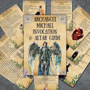 Secret Archangel Michael Grimoire pages for Book of shadows, Wiccan magic, pagan, witchcraft, BOS pages, angel printable, altar guide