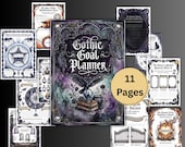 Gothic Goal Planner, Witchy Planner, Grimoire Digital Journal, witchcraft, Goth, Ritual, Tracker, Dark Academia, Sigils, BOS planner