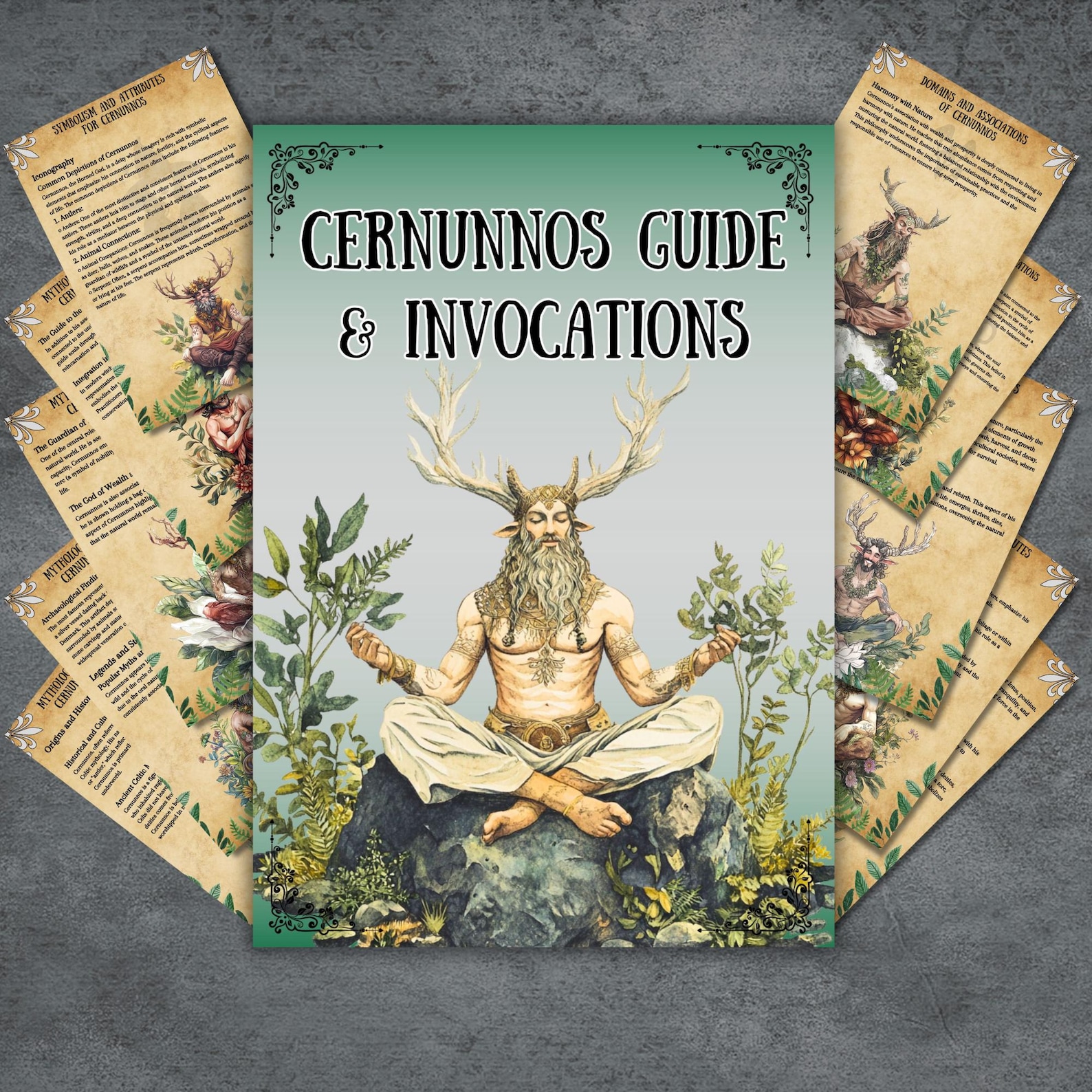Secret Cernunnos Altar Guide, Grimoire Pages, Cernunnos Prayers ...