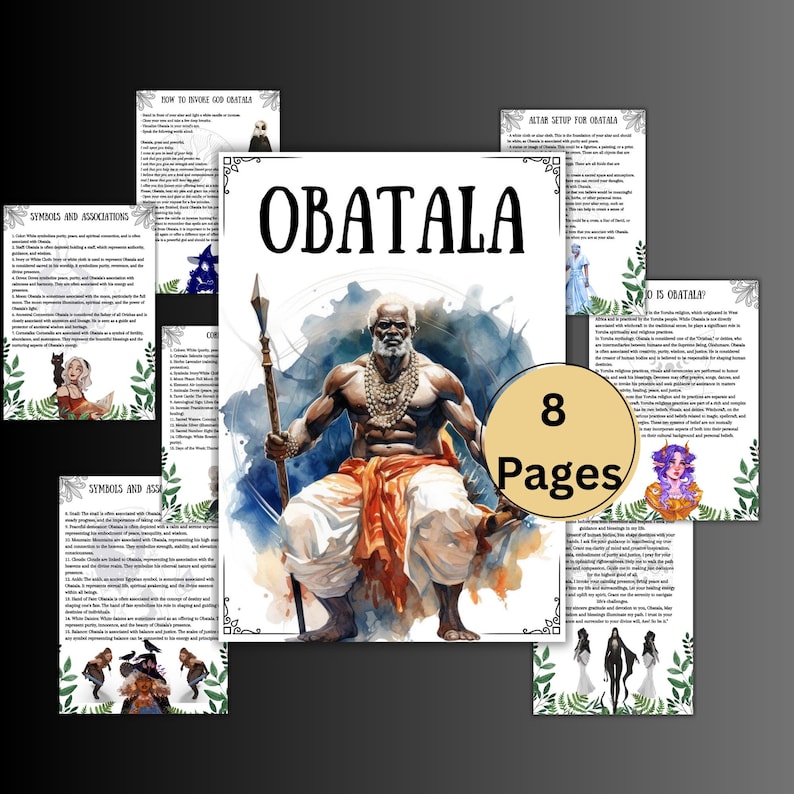 Obatala Altar Guide, Prayer, Invocation, Grimoire Pages, Book of ...