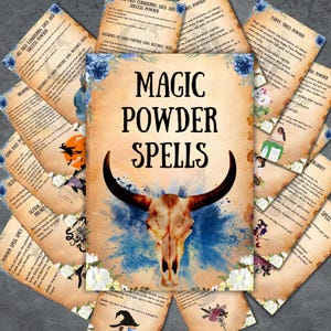 Witchcraft Powder SPELL Book, Printable Wicca spells, Witches, Book of Shadows, wiccan spells, Pagan, magic, Grimoire Rituals, BOS