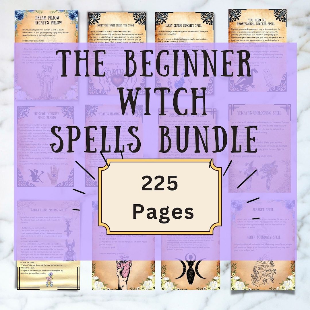 Witches Spells Bundle, Witchcraft Magic Spellbook, Witchy, Wicca, Book