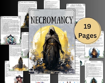 Secret Necromancy grimoire pages, Witchcraft Book of shadows, magic, Necromancy Rituals, Pagan, Witchy Printable, BOS pages