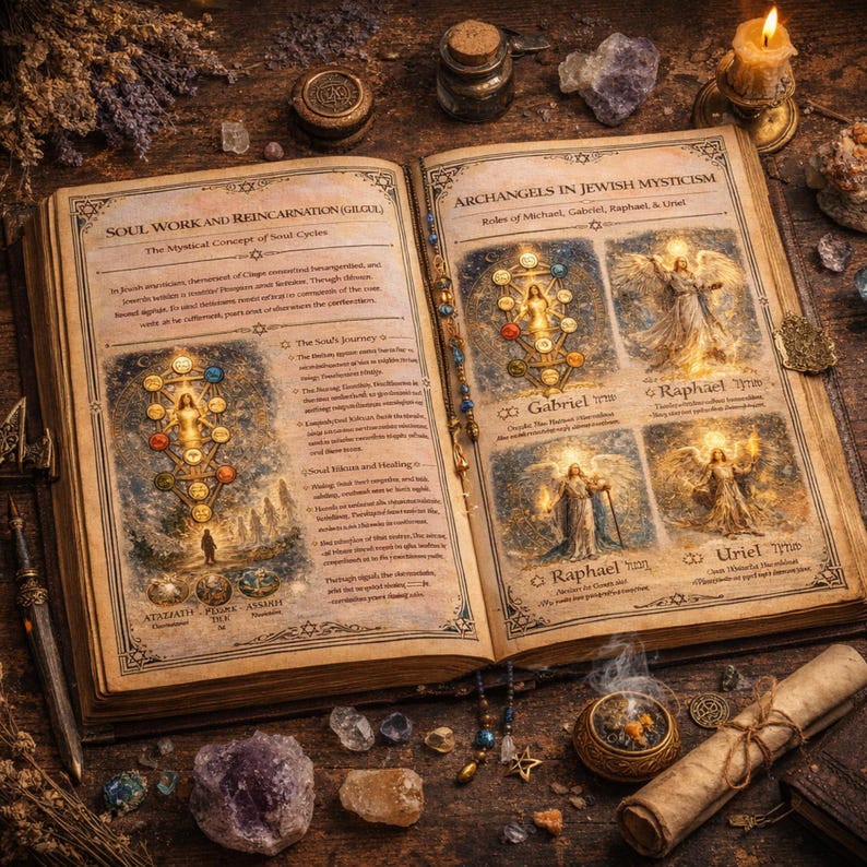 Judaism Magic Grimoire pages, Kabbalah book, occult, Jewish grimoire, Hebrew names, sigils, seals, rituals, Judaism Guide image 5